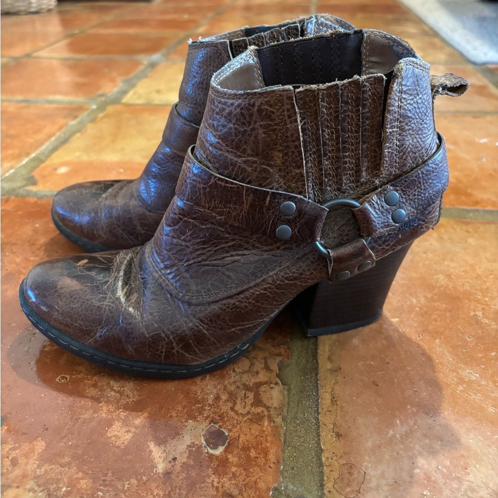 Brown Leather Ankle Boots